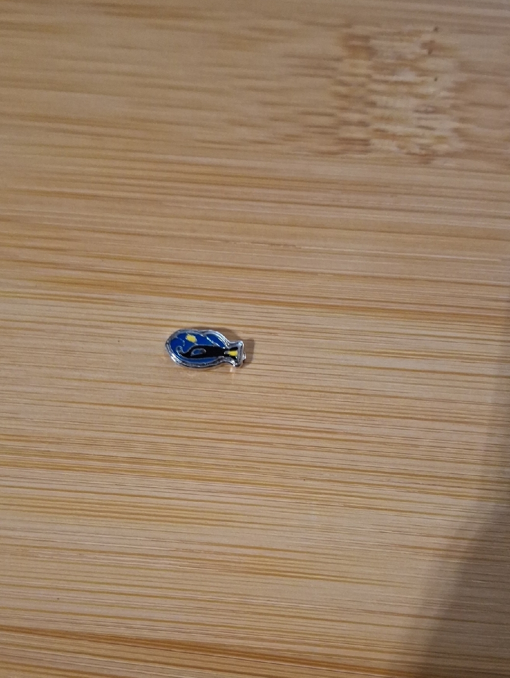 Blue Enamel Fish Charm Pendant